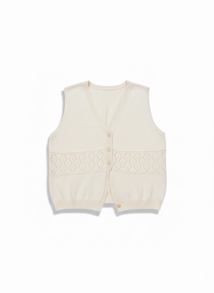 Vest Basic Wanita Bahan Semi Wol - Elanora Crop Premium