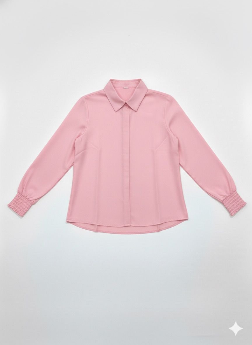 Kemeja Wanita Lengan Panjang Anti Kusut - Bahan Rayon Premium