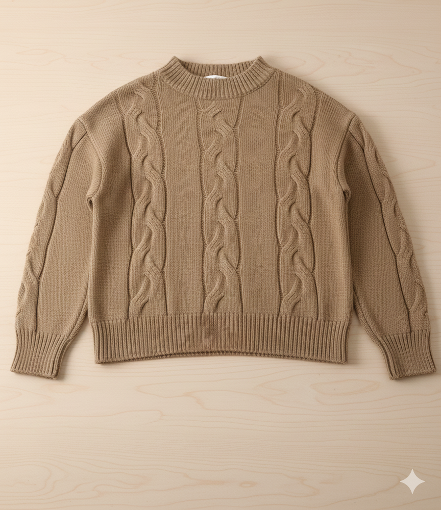 Elanora Premium Knit Sweater – Rajut Wanita Polos/Pastel/Kepang/Full Motif